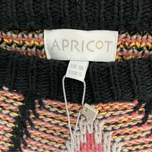 APRICOT Fair Isle Multi Coloured Crew Sweater, Size S - Picture 3 of 6